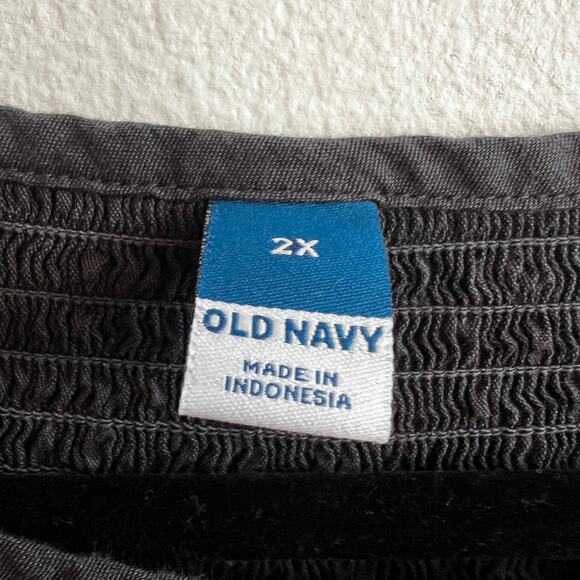 Old Navy Gray Peasant Top Boho Flowy Cottagecore Hippie Minimalist 2X - Picture 5 of 6